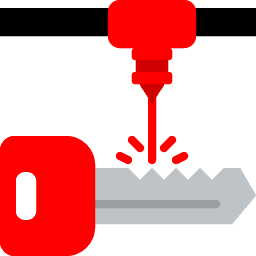 Precision key cutting machine icon