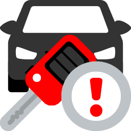 Lost car key replacement service icon