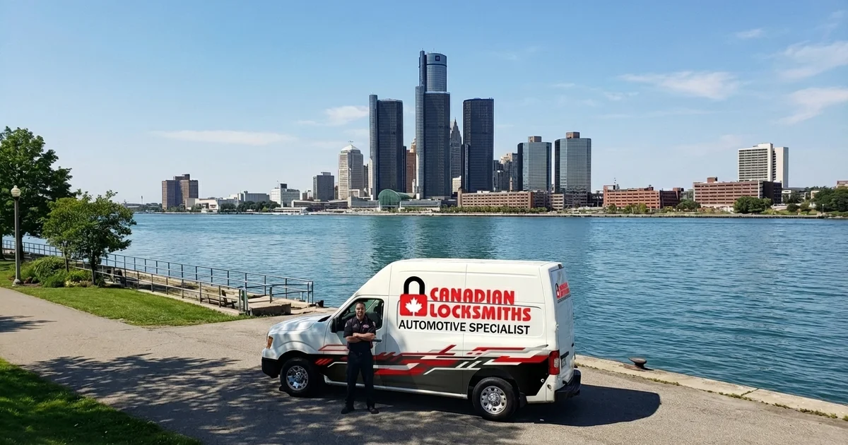 Canadian Locksmiths NASTF-authorized Vehicle Security Professional mobile van serving Windsor and Essex County