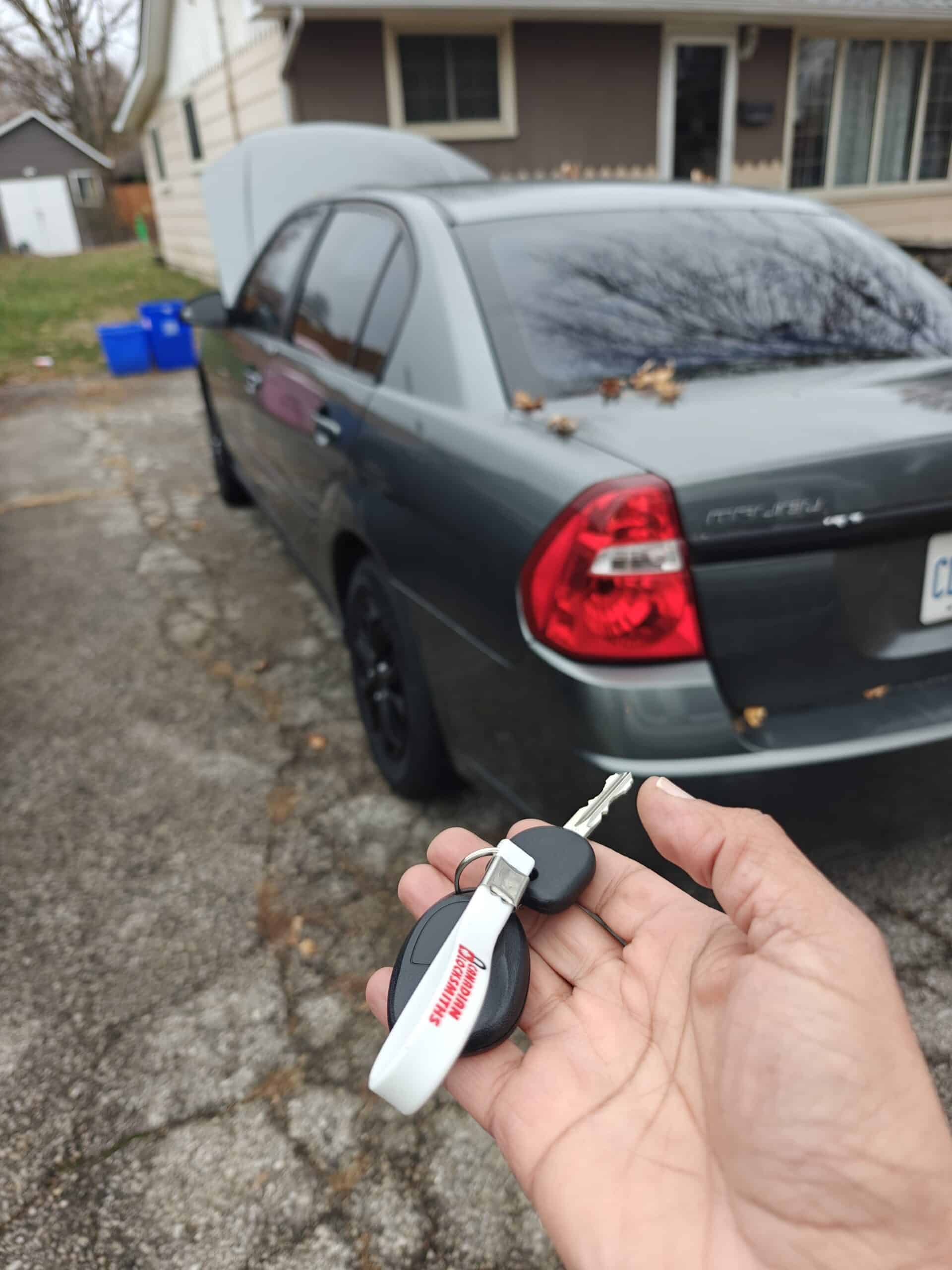 Emergency all-keys-lost replacement for a Chevy Malibu in Amherstburg by Canadian Locksmiths.